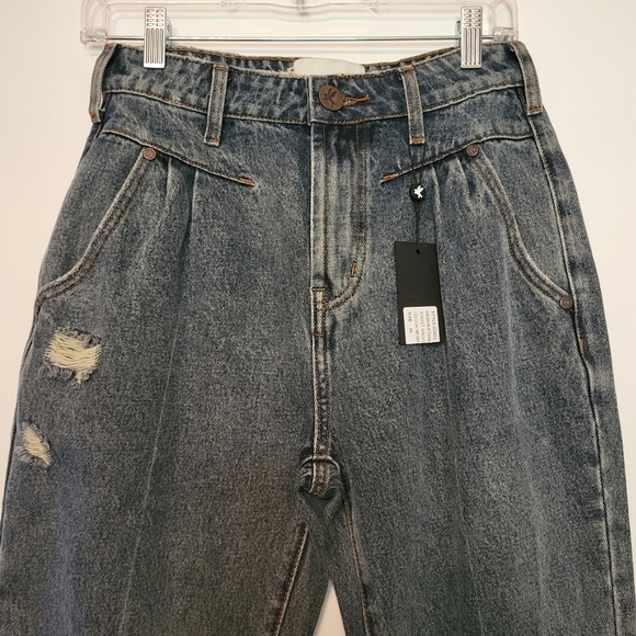 NWT One Teaspoon Streetwalker Memphis High-waist Jeans Ladies S26 - Picture 3 of 11